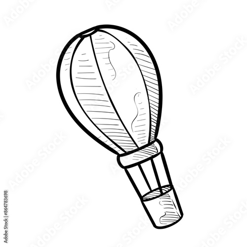 air balloon handdrawn illustration