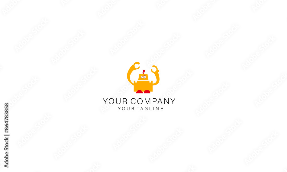 Obraz premium logo roboot emblem abstract