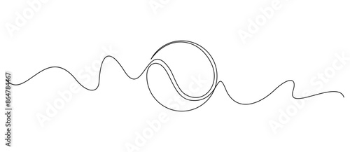 Tennis Ball line art style. illustration vector eps 10