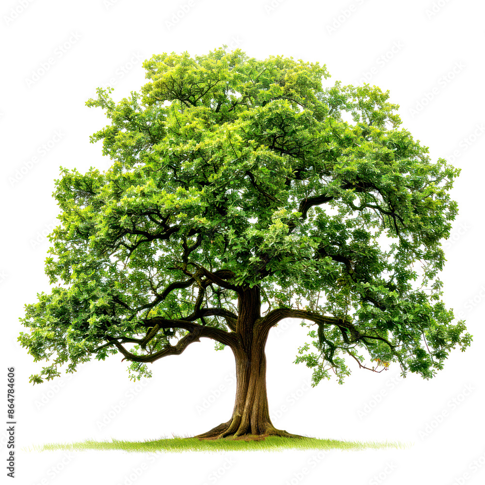 Obraz premium tree of oak isolated on white background