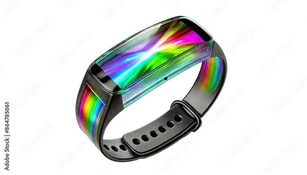 Fototapeta premium Futuristic Smartwatch with Multicolor Display.