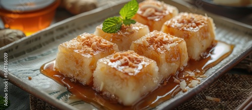 Sweet Rice Cakes With Honey And Sesame Seeds