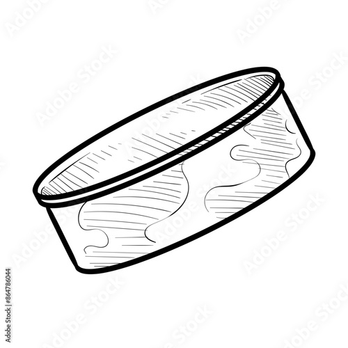 flour sifter handdrawn illustration