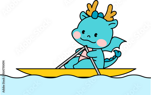 조정을 하는 용 캐릭터