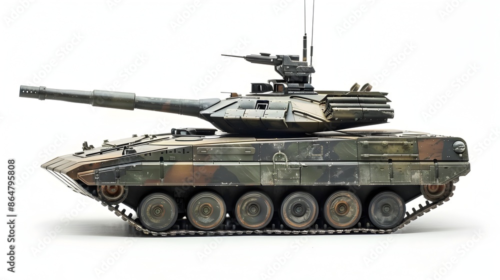 Armored Vehicles Isolated on White Background