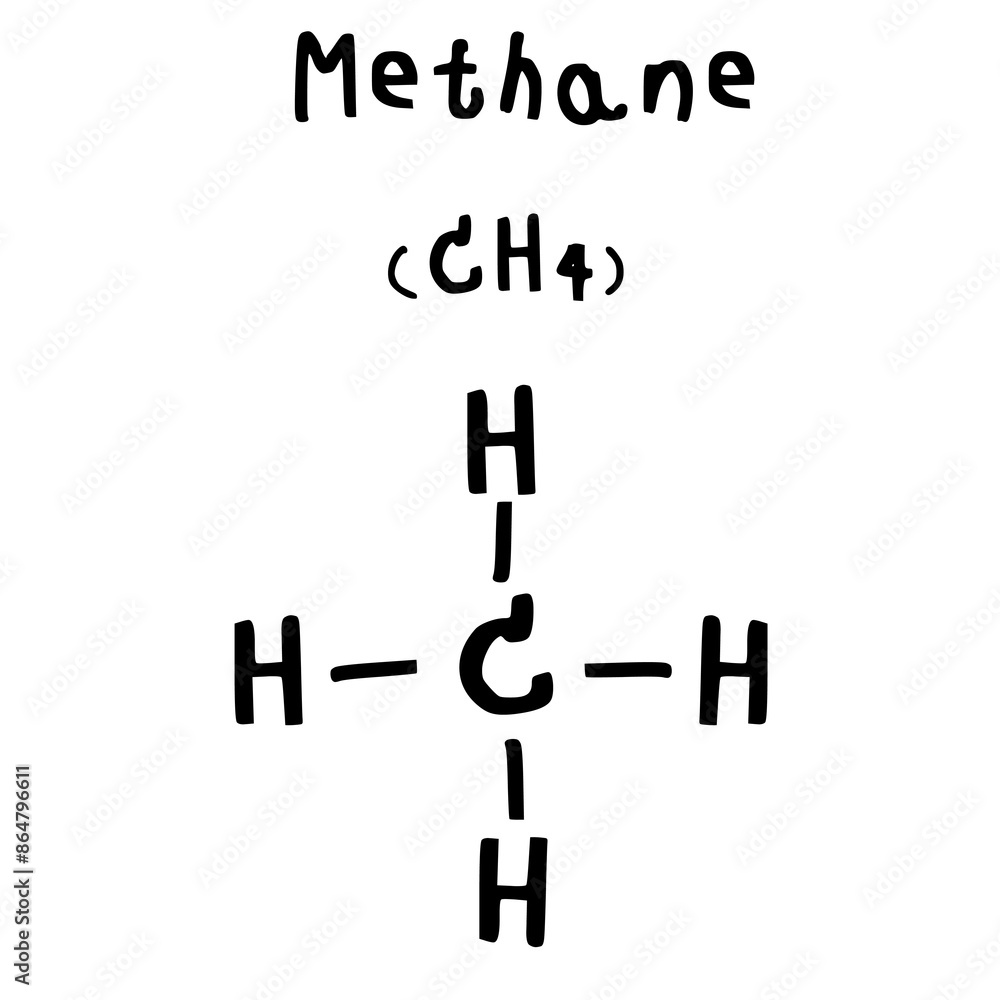 molecular structure of methane illustration molecular structure of methane illustration