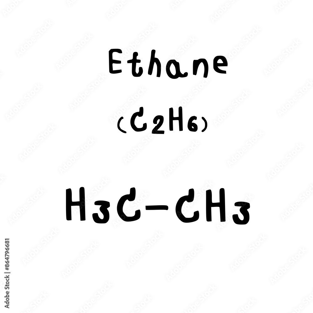 molecular structure of ethane illustration molecular structure of ethane illustration