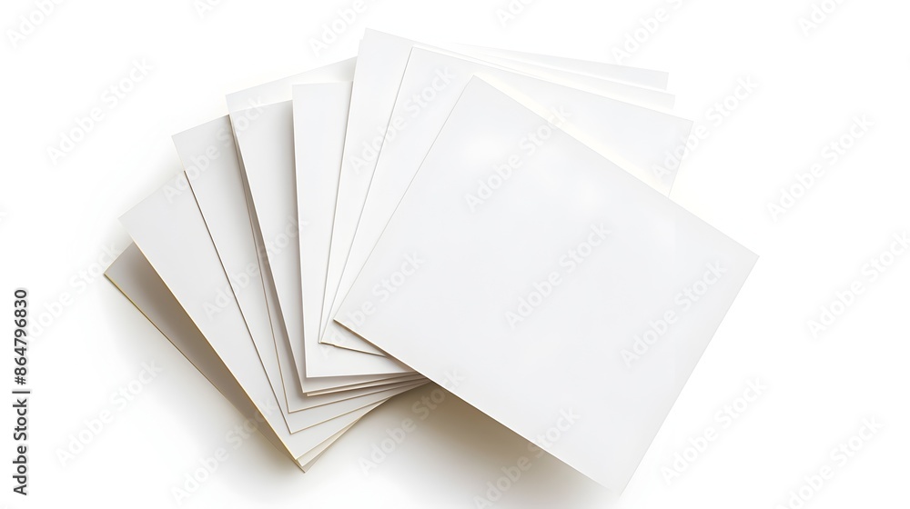 Blank Index Cards Isolated on a Clean White Background with Ample Copy Space Blank Index Cards Isolated on a Clean White Background with Ample Copy Space