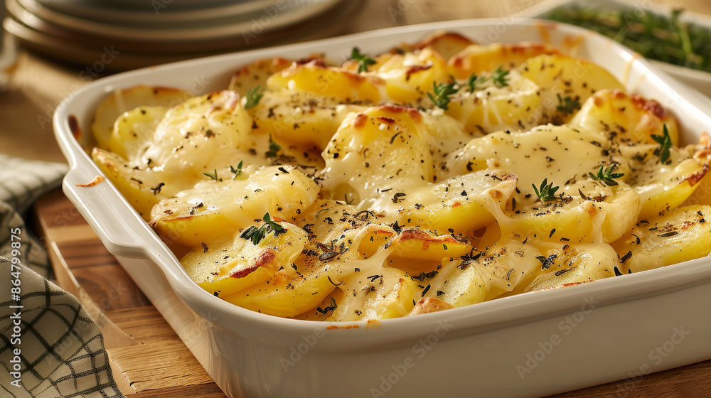 Savory potato bake topped with creamy cheese, baked to golden perfection. Leave room for your own notes or recipes. Savory potato bake topped with creamy cheese, baked to golden perfection. Leave room for your own notes or recipes.