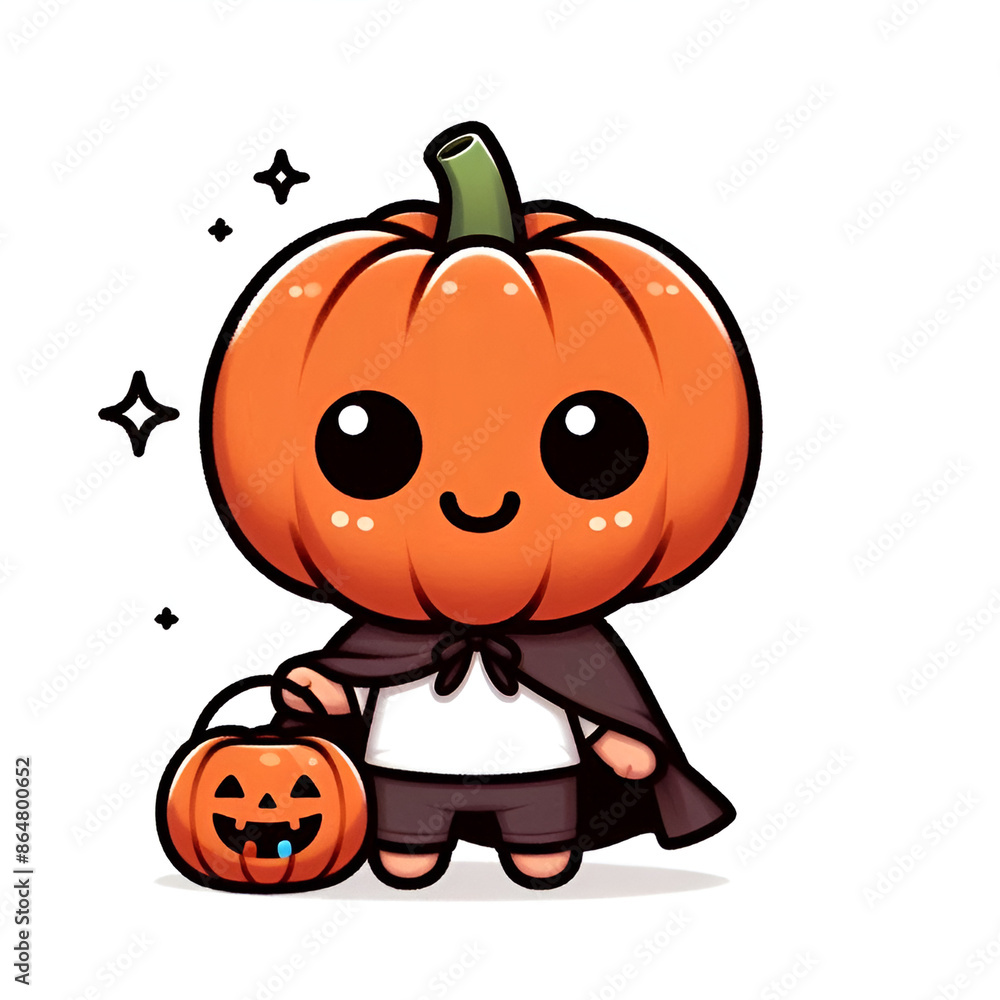 Fototapeta premium halloween pumpkin child
