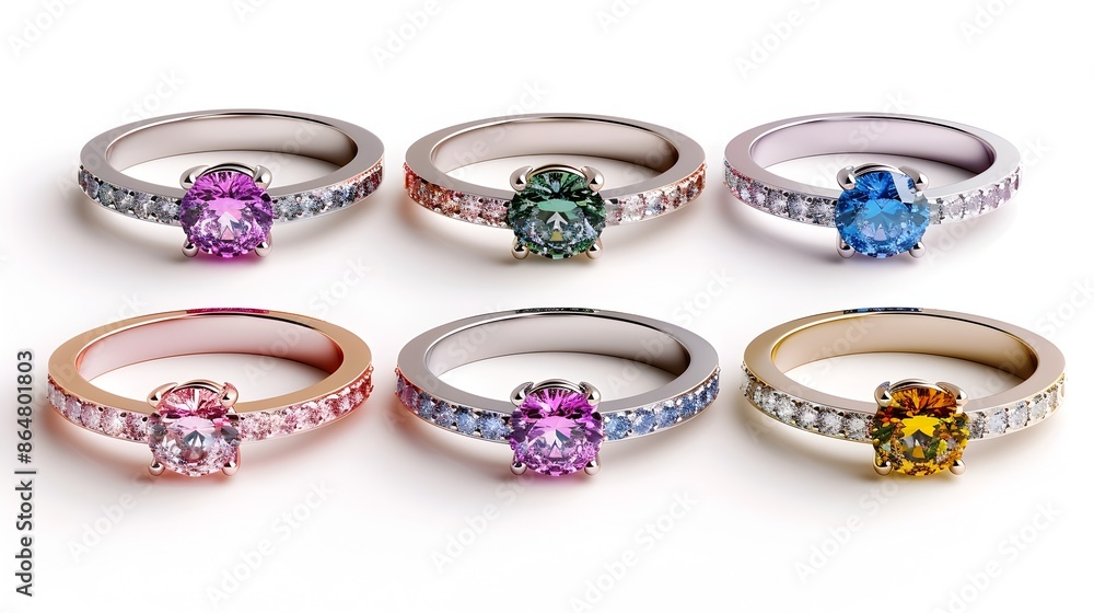 Exquisite Gemstone Rings Showcased in Stunning Isolation Exquisite Gemstone Rings Showcased in Stunning Isolation