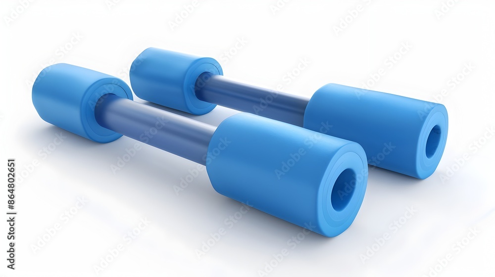 Fototapeta premium Foam Rollers for Fitness and Wellness Workout Equipment on White Background