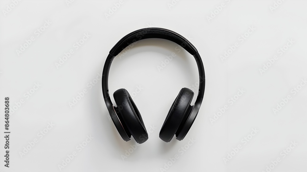 Headphones Isolated on White Background for Music and Audio Headphones Isolated on White Background for Music and Audio