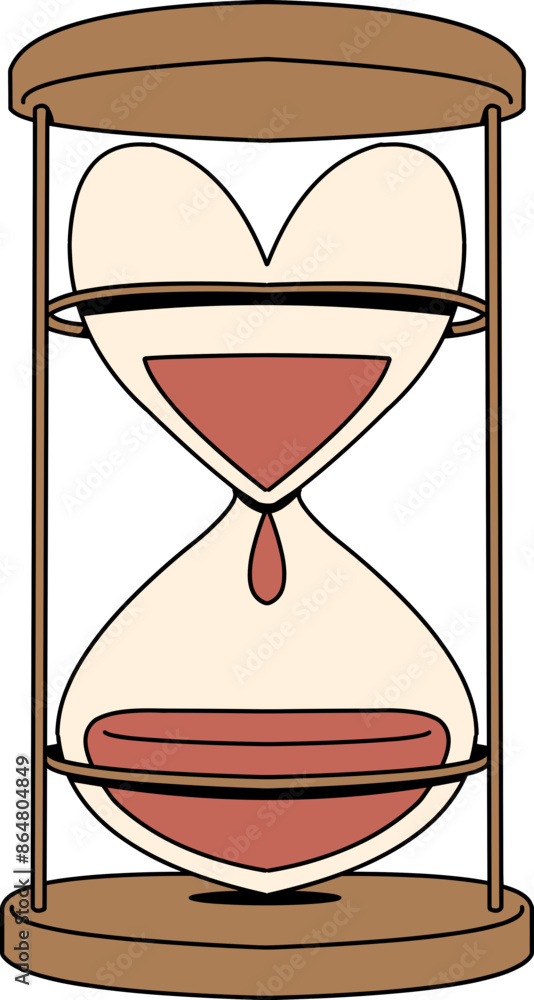 Fototapeta premium Blood in the Hourglass Illustration