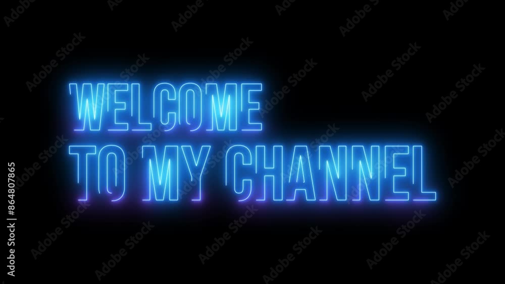 Welcome to my channel animation opening video with Neon effect, 4K Footage video. Welcome to my channel animation opening video with Neon effect, 4K Footage video.
