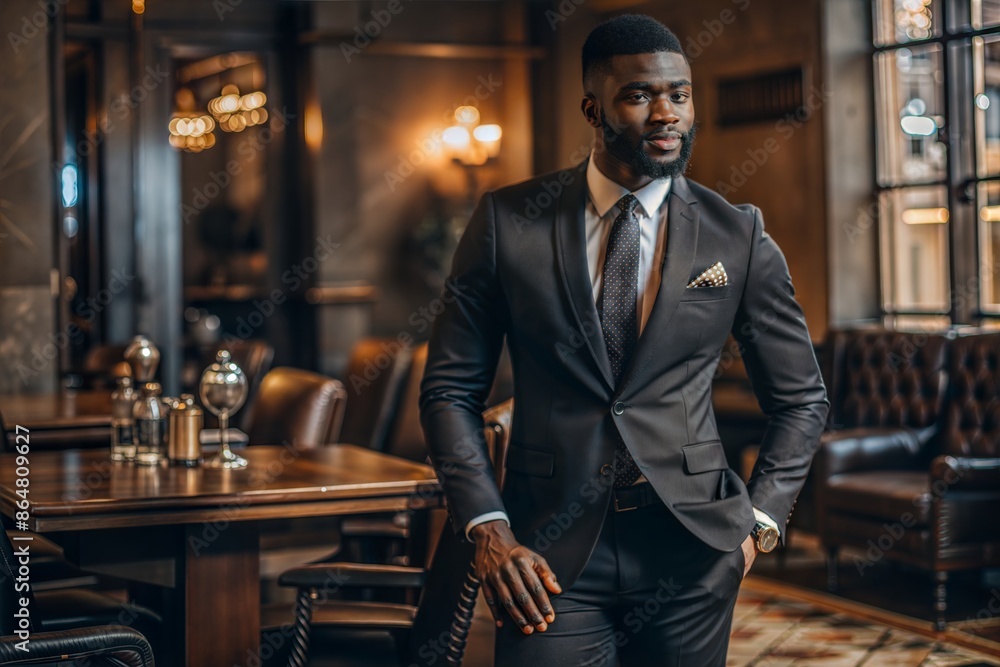 Stylish Black Executive in Formal Wear
Stylish Black Executive in Formal Wear