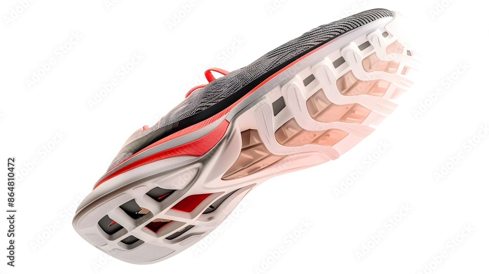Photo of Running Shoe Inserts Isolated on White Background
