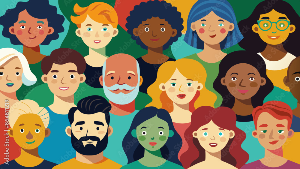 faces of people texture of hand drawn faces of various ethnicities vector faces of people texture of hand drawn faces of various ethnicities vector