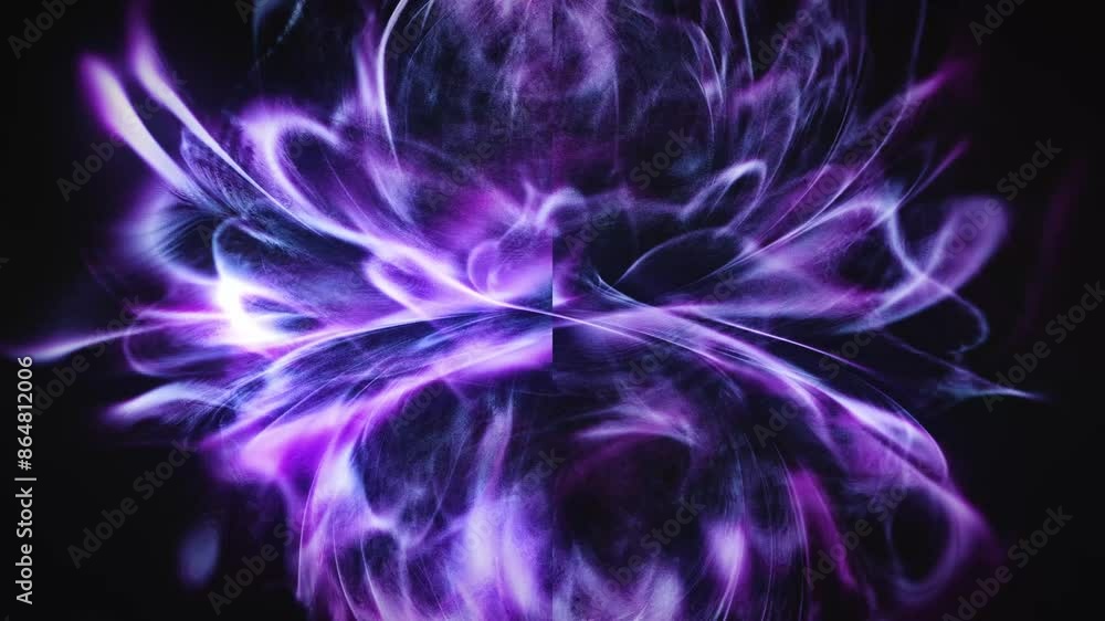 Abstract Fractal Energy On Black Background Abstract Fractal Energy On Black Background