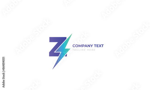 Modern Tech Letter Z Monogram for Power, Energy, and Electrical Branding