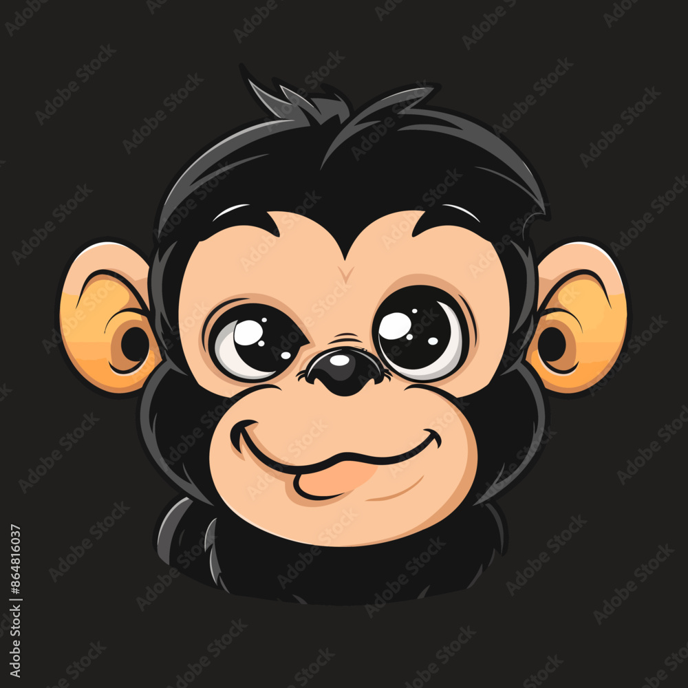 cartoon character logo, Marmoset, winking, smiling, 2d, vector illustration, mascot logo cartoon character logo, Marmoset, winking, smiling, 2d, vector illustration, mascot logo