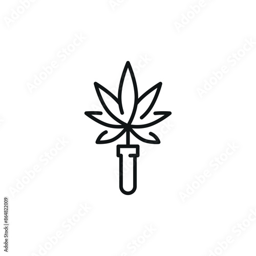 CBD flask icon. Simple CBD flask icon for social media, app, and web design. Vector illustration.