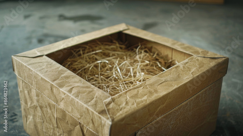 Cardboard box made from recycled paper. © Rabil