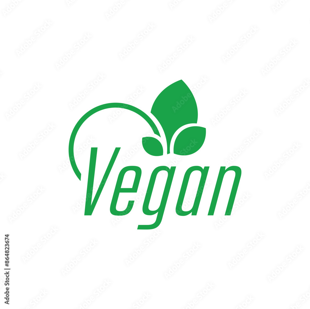 Fototapeta premium vegan icon on white background 