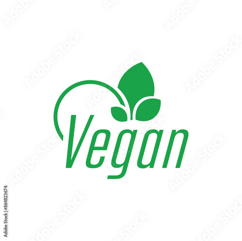 vegan icon on white background	