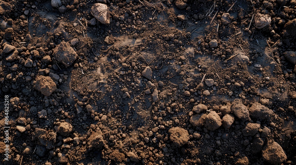 Fototapeta premium Texture of damp soil surface
