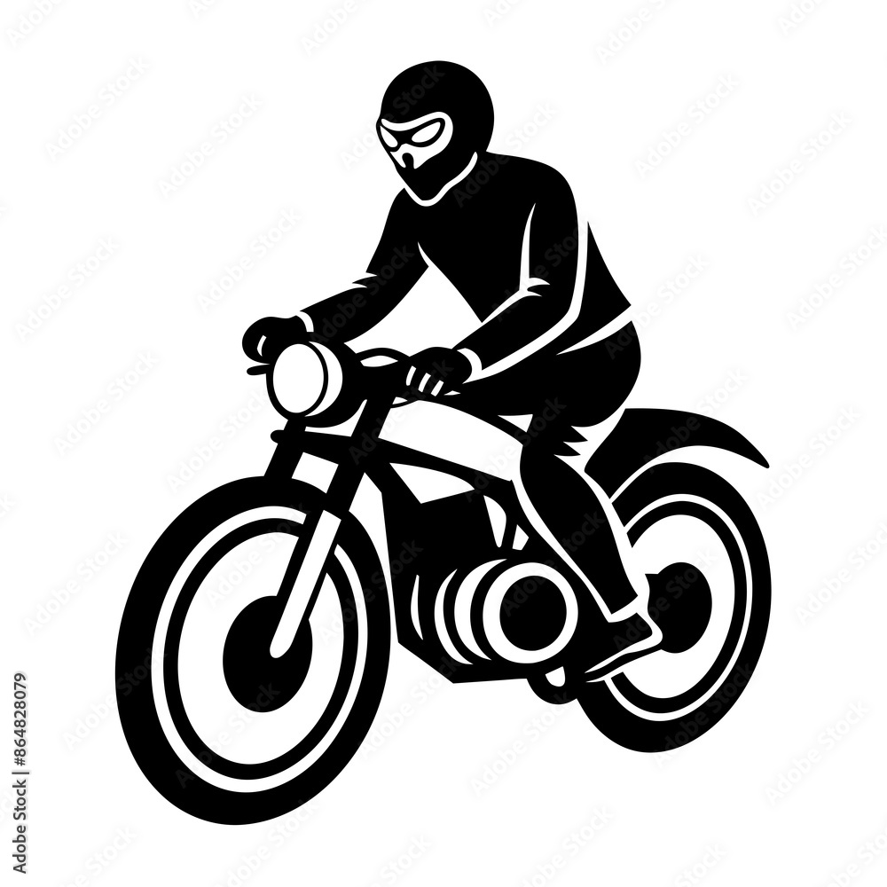 biker icon silhouette vector illustration on white background. biker icon silhouette vector illustration on white background.