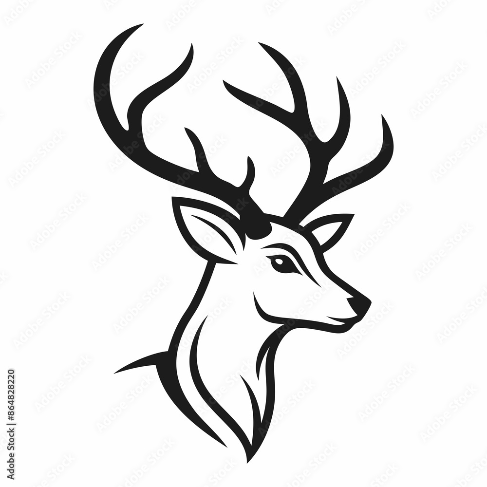 deer head silhouette deer head silhouette