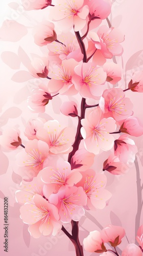 Elegant soft pink sakura background