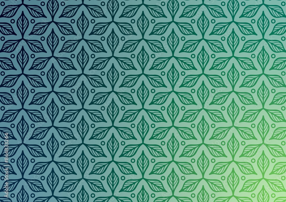 Mandala leaf green pattern geometry background Mandala leaf green pattern geometry background