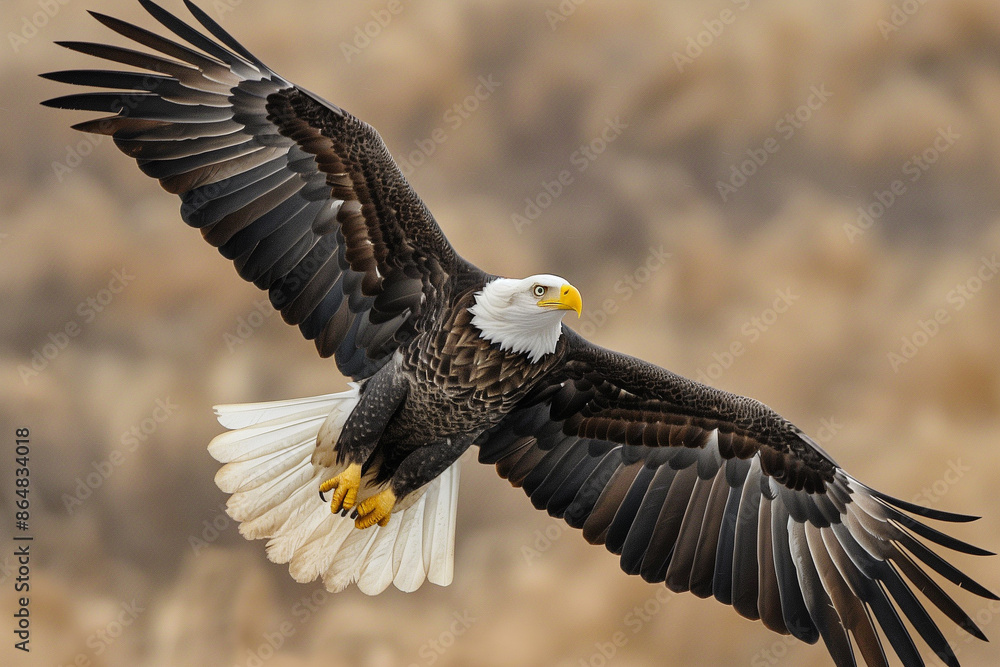 Obraz premium Soaring Bald Eagle