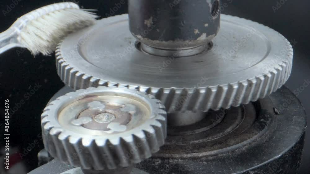 speed transmission closeup shot closeup view speed transmission closeup shot closeup view