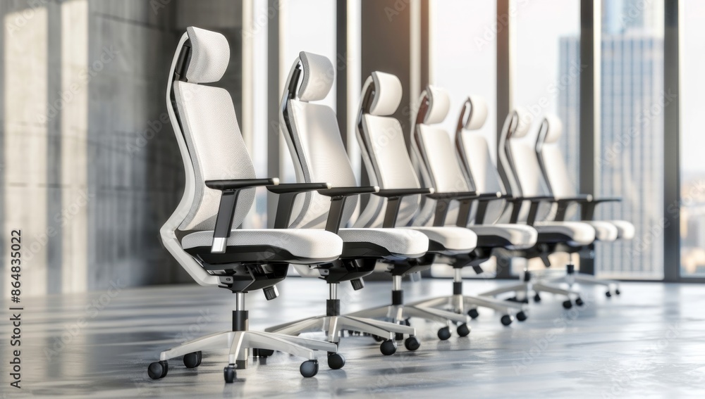 Modern White Office Chairs in a Contemporary Office Space