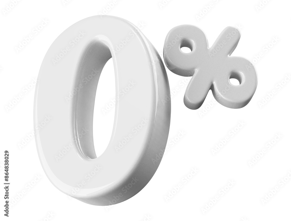 0 percent off sale . white 3D number promotion 0 percent off sale . white 3D number promotion
