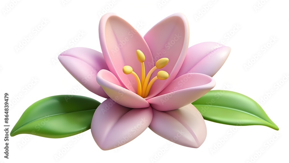 Obraz premium cute lily flower illustration with high detailing