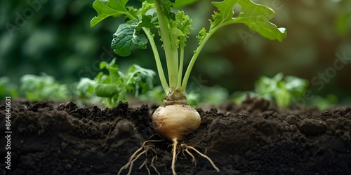 Cell structure diagram of tubers in root vegetables for vegetative reproduction. Concept Plant Biology, Root Vegetables, Tuberous Plants, Vegetative Reproduction, Cell Structure