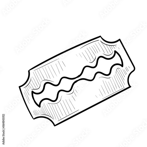 blade razor handdrawn illustration