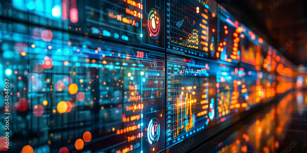 Financial Statistics and numbers on a display being reviewed by AI Financial Statistics and numbers on a display being reviewed by AI