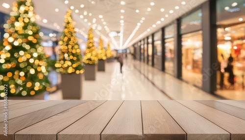 Mall Ambiance: Abstract Blurred Retail and Hall Interior