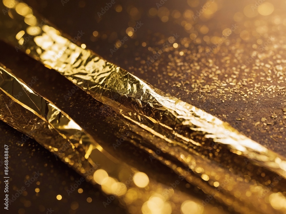 Background of gleaming gold foil tape texture Background of gleaming gold foil tape texture