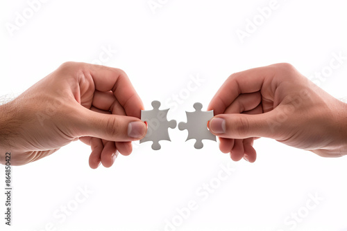 a close-up of hands holding two pieces of a puzzle