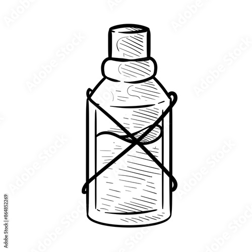 perfume bottle handdrawn illustration