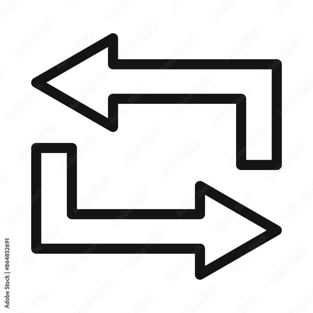 Dual Arrows Synchronize Icon for Seamless Data Sync Dual Arrows Synchronize Icon for Seamless Data Sync