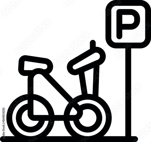 Bike parking sign showing bicycle parking or designated area for bikes