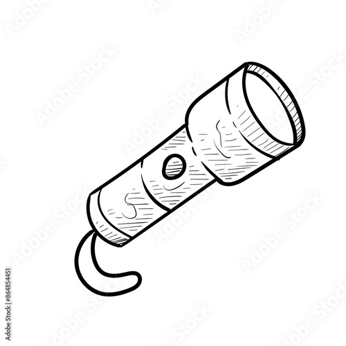 flashlight handdrawn illustration