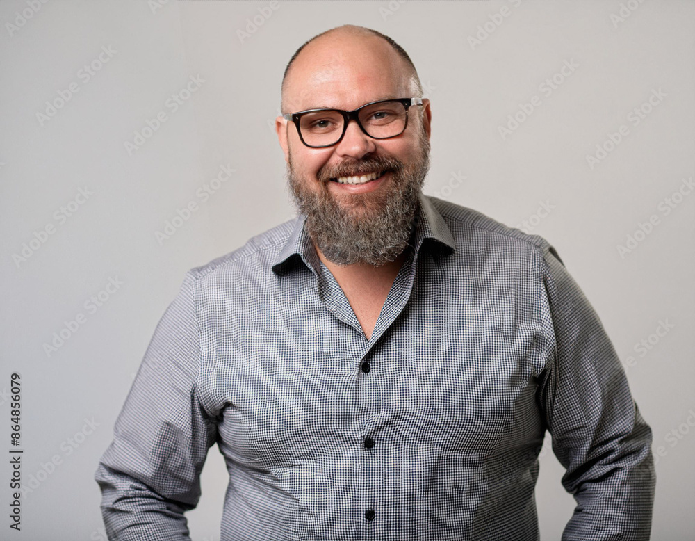 Studio Portrait of Handsome Senior Man